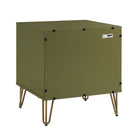 Manhattan Comfort Dumbo Modern 20" Fluted Nightstand in Olive Green (2-Drawer)