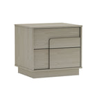 Manhattan Comfort Horizon Modern 22" Nightstand in Whitewashed Oak (2-Drawer)