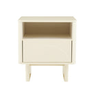 Manhattan Comfort Ella Modern 20" Nightstand in Cream (1-Drawer)