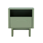 Manhattan Comfort Ella Modern 20" Nightstand in Sage Green (1-Drawer)