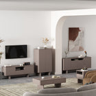 Manhattan Comfort Ella Modern 20" Nightstand in Mocha (1-Drawer)