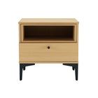 Manhattan Comfort Amara Modern 20" Nightstand in Light Oak (1-Drawer)