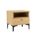 Manhattan Comfort Amara Modern 20" Nightstand in Light Oak (1-Drawer)