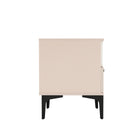 Manhattan Comfort Amara Modern 20" Nightstand in Pale Rose and White (1-Drawer)