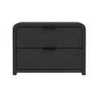 Manhattan Comfort Grace Modern 28" Nightstand in Black (2-Drawer)