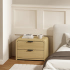 Manhattan Comfort Grace Modern 28" Nightstand in Natural Oak and Black (2-Drawer)