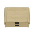 Manhattan Comfort Grace Modern 28" Nightstand in Natural Oak and Black (2-Drawer)