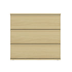 Manhattan Comfort Molly Modern 26" Nightstand in Natural Oak (3-Drawer)