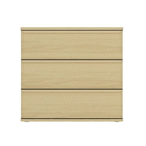 Manhattan Comfort Molly Modern 26" Nightstand in Natural Oak (3-Drawer)