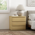 Manhattan Comfort Molly Modern 26" Nightstand in Natural Oak (3-Drawer)