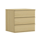 Manhattan Comfort Molly Modern 26" Nightstand in Natural Oak (3-Drawer)