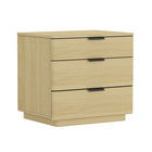 Manhattan Comfort Payton Modern 26" Nightstand in Natural Oak (3-Drawer) - NS009-NO