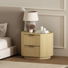 Manhattan Comfort Olivia Modern 27" Nightstand in Natural Oak (2-Drawer) - NS010-GNO