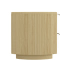 Manhattan Comfort Olivia Modern 27" Nightstand in Natural Oak (2-Drawer) - NS010-GNO