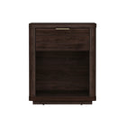 Manhattan Comfort Evelyn Modern 20" Nightstand in Brown (1-Drawer)