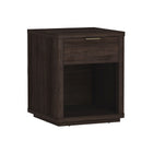 Manhattan Comfort Evelyn Modern 20" Nightstand in Brown (1-Drawer)
