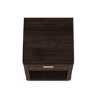 Manhattan Comfort Evelyn Modern 20" Nightstand in Brown (1-Drawer)