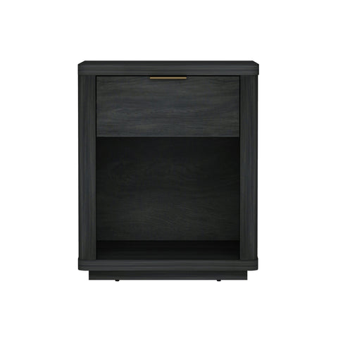 Manhattan Comfort Evelyn Modern 20" Nightstand in Charcoal Gray (1-Drawer)