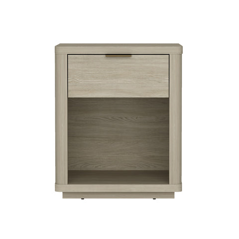 Manhattan Comfort Evelyn Modern 20" Nightstand in Natural (1-Drawer)