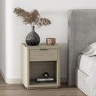 Manhattan Comfort Evelyn Modern 20" Nightstand in Natural (1-Drawer)