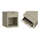 Manhattan Comfort Evelyn Modern 20" Nightstand in Natural (1-Drawer)