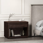 Manhattan Comfort Evelyn Modern 32" Nightstand in Brown (1-Drawer)