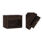 Manhattan Comfort Evelyn Modern 32" Nightstand in Brown (1-Drawer)