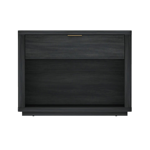 Manhattan Comfort Evelyn Modern 32" Nightstand in Charcoal Gray (1-Drawer)