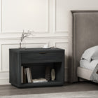 Manhattan Comfort Evelyn Modern 32" Nightstand in Charcoal Gray (1-Drawer)