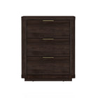 Manhattan Comfort Evelyn Modern 20" Nightstand in Brown (3-Drawer)