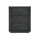 Manhattan Comfort Evelyn Modern 20" Nightstand in Charcoal Gray (3-Drawer)