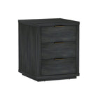 Manhattan Comfort Evelyn Modern 20" Nightstand in Charcoal Gray (3-Drawer)