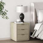 Manhattan Comfort Evelyn Modern 20" Nightstand in Natural (3-Drawer)