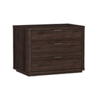 Manhattan Comfort Evelyn Modern 32" Nightstand in Brown (3-Drawer)