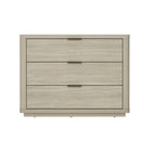 Manhattan Comfort Evelyn Modern 32" Nightstand in Natural (3-Drawer)
