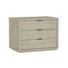 Manhattan Comfort Evelyn Modern 32" Nightstand in Natural (3-Drawer)