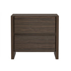 Manhattan Comfort Linda Modern 24" Nightstand in Walnut Brown (2-Drawer)