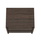 Manhattan Comfort Linda Modern 24" Nightstand in Walnut Brown (2-Drawer)