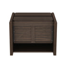 Manhattan Comfort Linda Modern 24" Nightstand in Walnut Brown (2-Drawer)