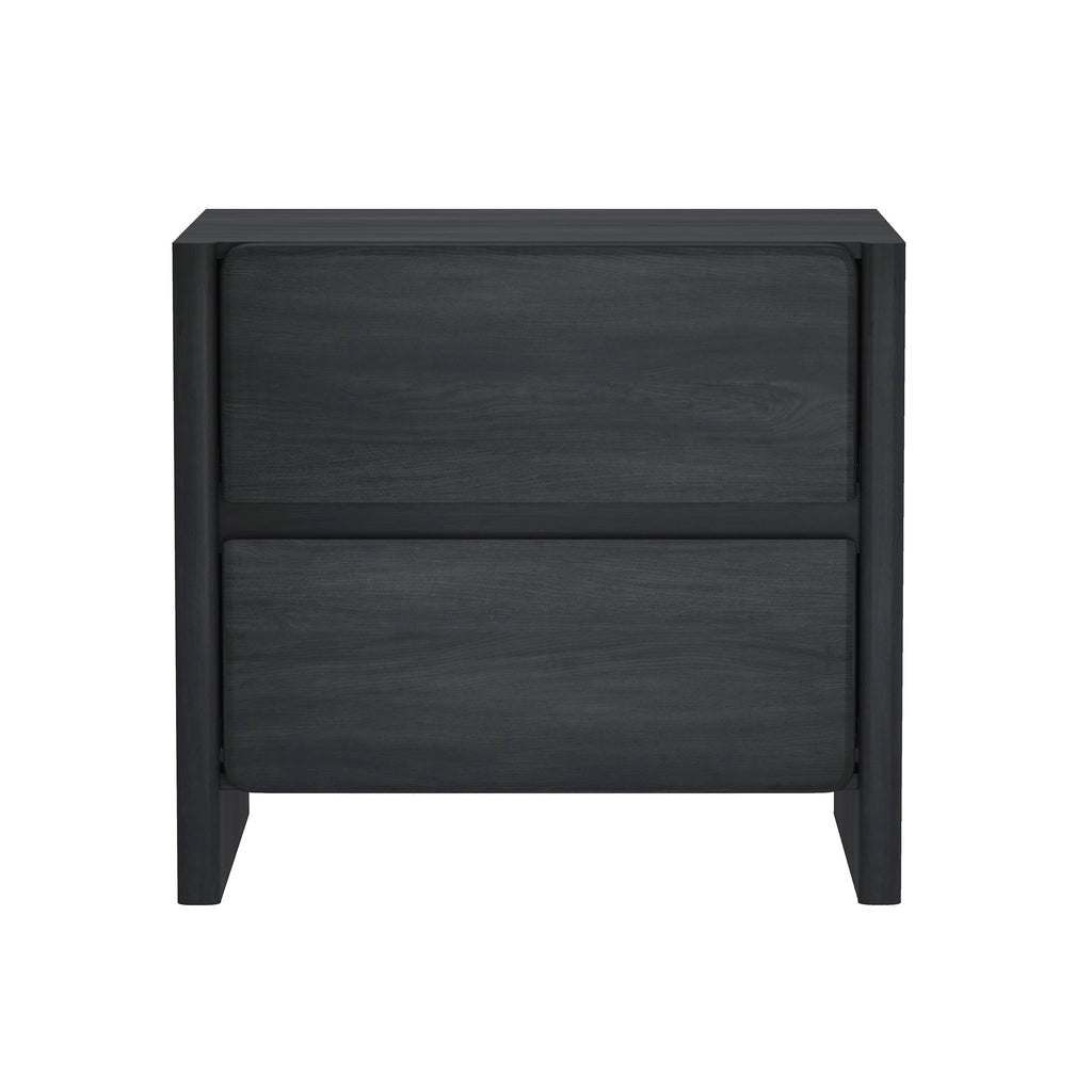 Manhattan Comfort Linda Modern 24" Nightstand in Charcoal Gray (2-Drawer)