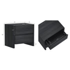 Manhattan Comfort Linda Modern 24" Nightstand in Charcoal Gray (2-Drawer)