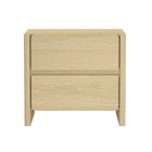 Manhattan Comfort Linda Modern 24" Nightstand in Natural Oak (2-Drawer)