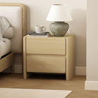 Manhattan Comfort Linda Modern 24" Nightstand in Natural Oak (2-Drawer)