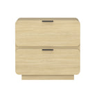 Manhattan Comfort Chrystie Contemporary Modern 26" Nightstand in Natural (2-Drawer)