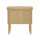 Manhattan Comfort Park Contemporary 24" Solid Wood Nightstand in Natural (2-Drawer)