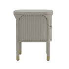 Manhattan Comfort Park Contemporary 24" Solid Wood Nightstand in Gray (2-Drawer)