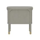 Manhattan Comfort Park Contemporary 24" Solid Wood Nightstand in Gray (2-Drawer)