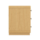 Manhattan Comfort Liora Contemporary 28" Solid Wood Nightstand in Natural (3-Drawer)