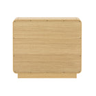Manhattan Comfort Liora Contemporary 28" Solid Wood Nightstand in Natural (3-Drawer)