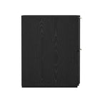 Manhattan Comfort Clive Mid-Century Modern 22" Nightstand in Black and Gold (2-Drawer)